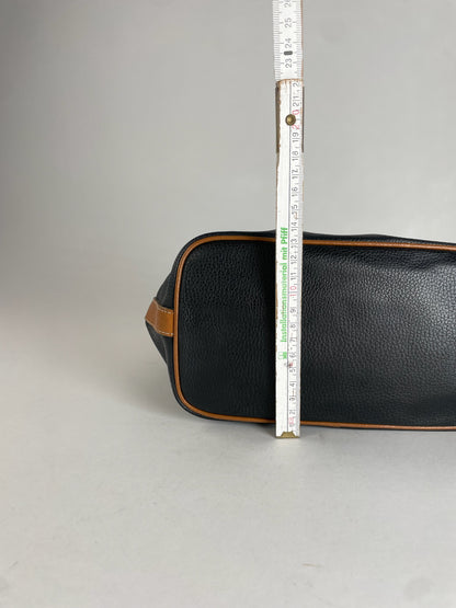 Vintage Courreges Bucket / Shoulder Bag Black Brown