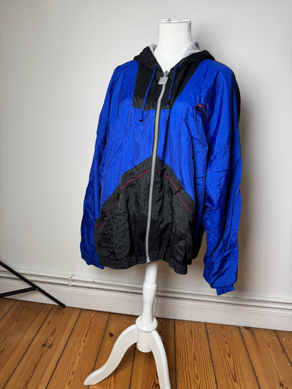 Vintage Givenchy Windbreaker Jacket L Blue Black
