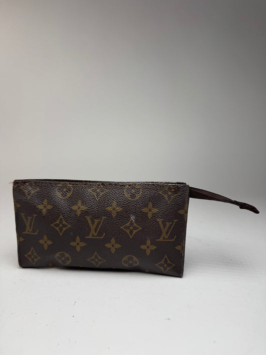 Pochette vintage Louis Vuitton en cuir monogramme marron
