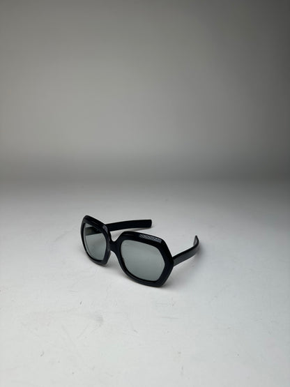 Vintage Givenchy Obersized Sunglasses Black Blue