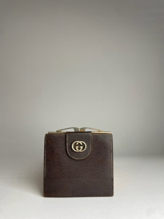 Vintage Gucci Marmont Leather Wallet Brown