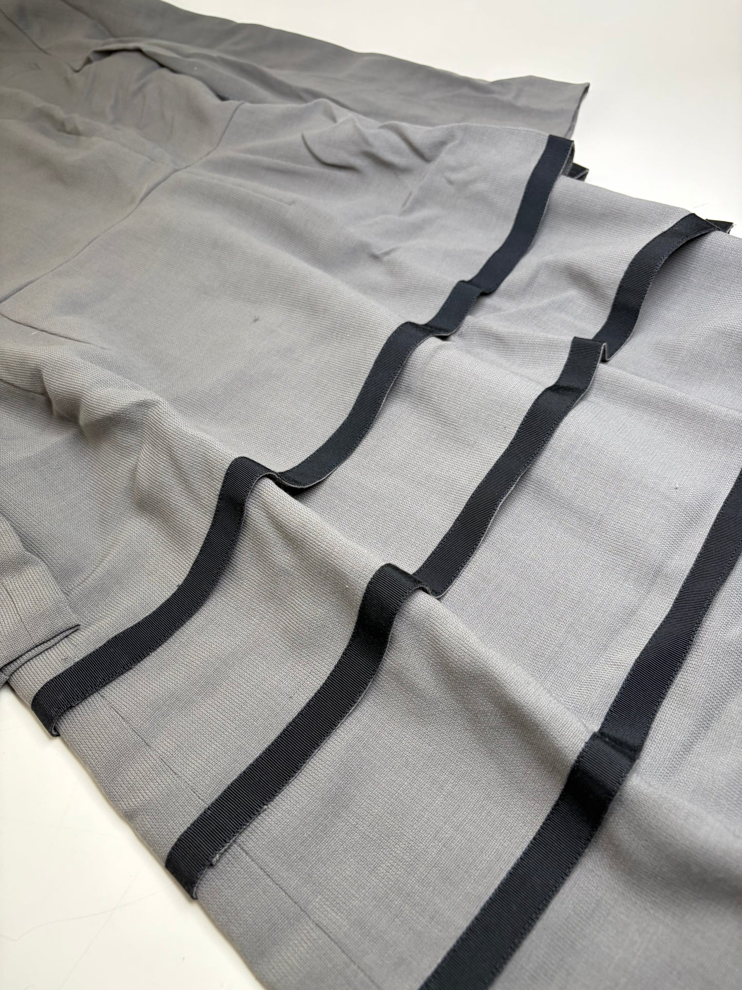 Vintage Balenciaga Wool Dress Gray Black L