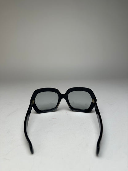 Vintage Givenchy Obersized Sunglasses Black Blue