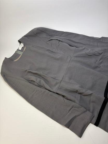 Vintage Balenciaga Wool Dress Gray Black L