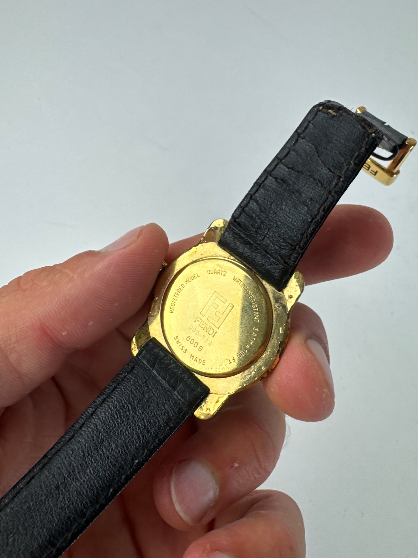 Montre Fendi Vintage 2 Cadrans Or Noir