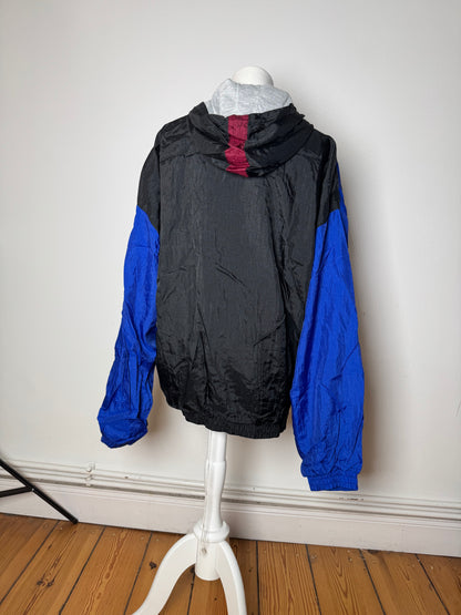 Vintage Givenchy Windbreaker Jacket L Blue Black