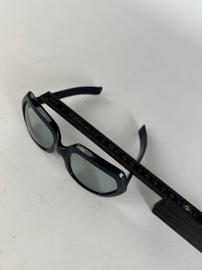 Vintage Givenchy Obersized Sunglasses Black Blue
