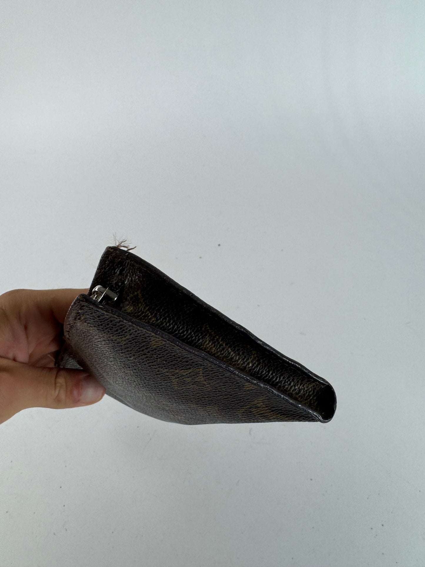 Pochette vintage Louis Vuitton en cuir monogramme marron