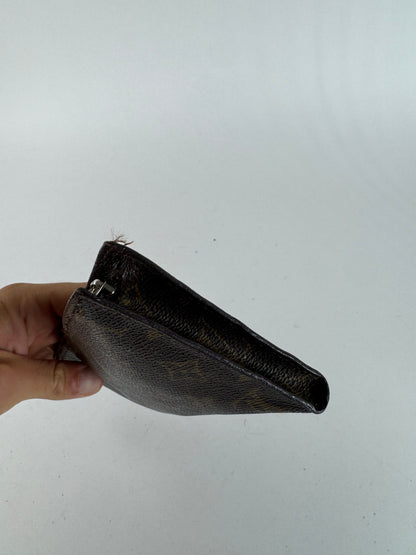 Pochette vintage Louis Vuitton en cuir monogramme marron