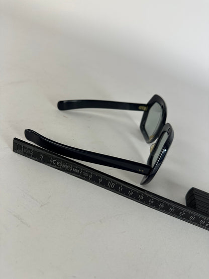 Vintage Givenchy Obersized Sunglasses Black Blue