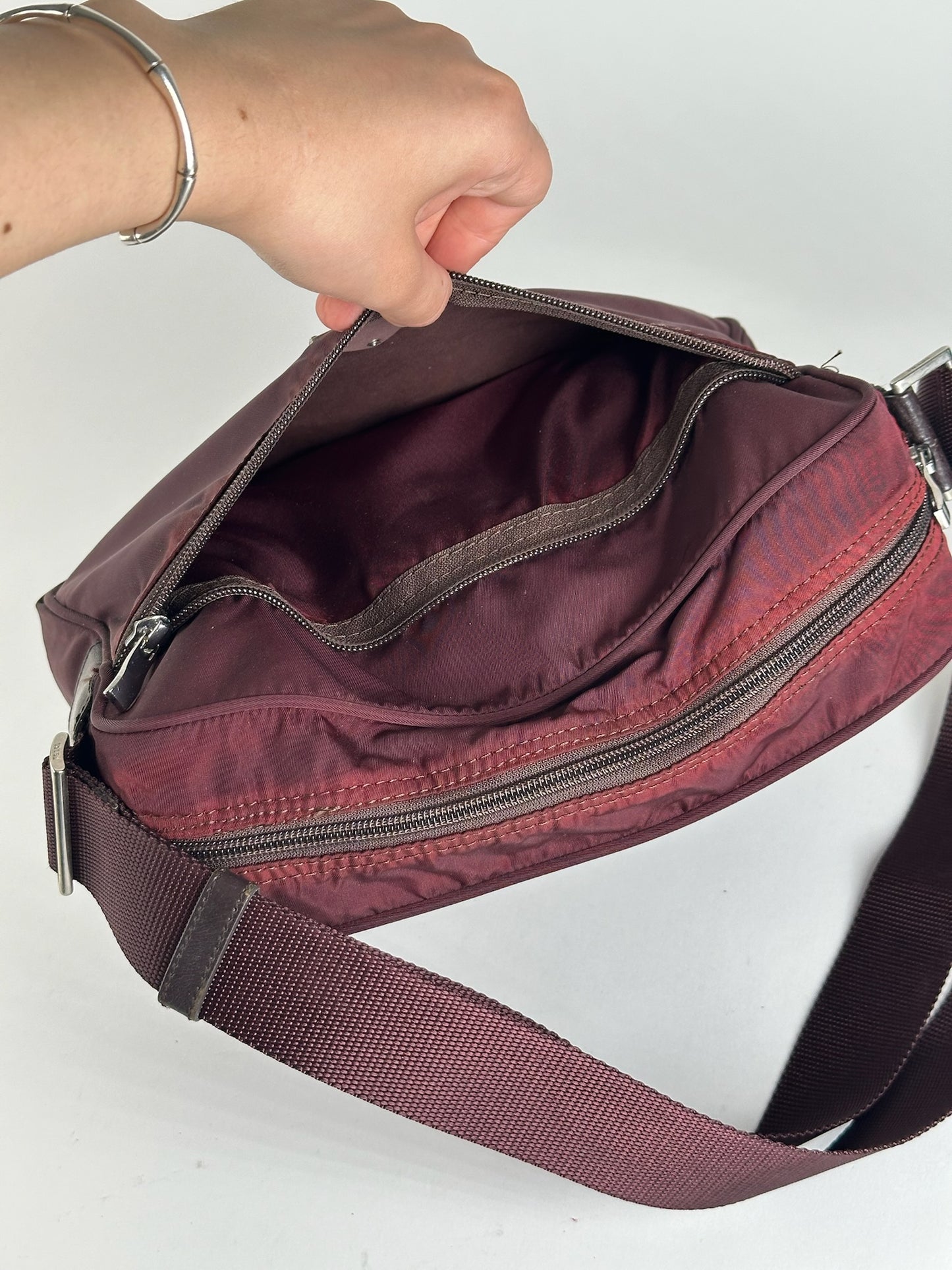 Vintage Prada Polyester Bag purple