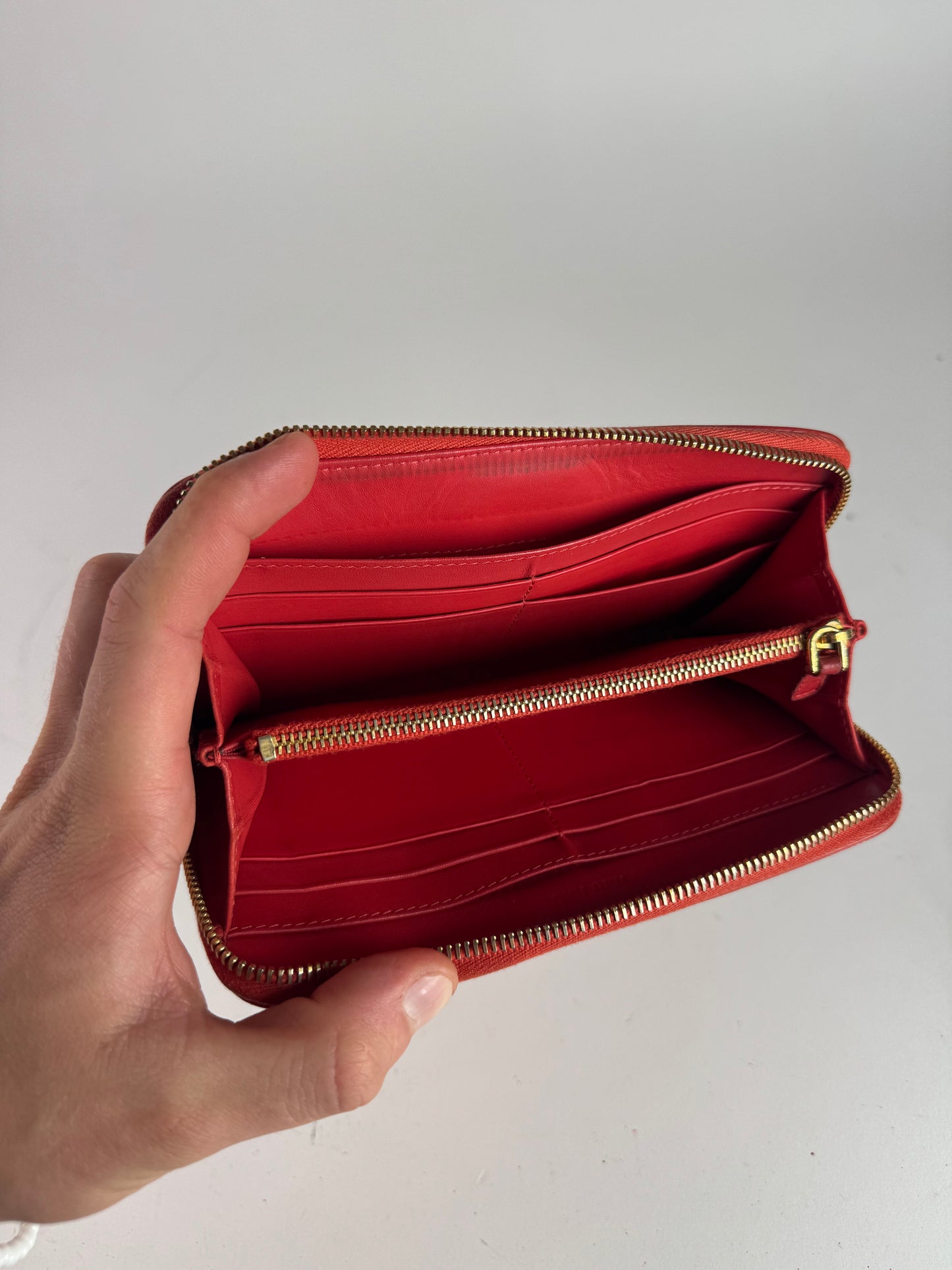 Vintage Miu Miu Patent Leather Wallet Orange