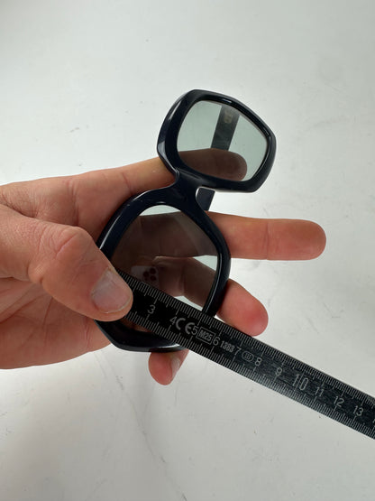 Vintage Givenchy Obersized Sunglasses Black Blue