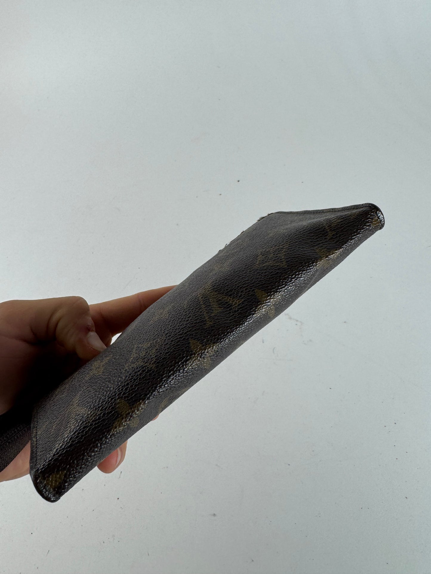 Pochette vintage Louis Vuitton en cuir monogramme marron