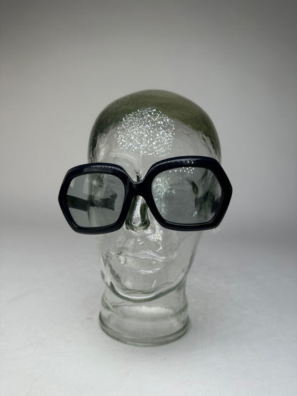 Vintage Givenchy Obersized Sunglasses Black Blue
