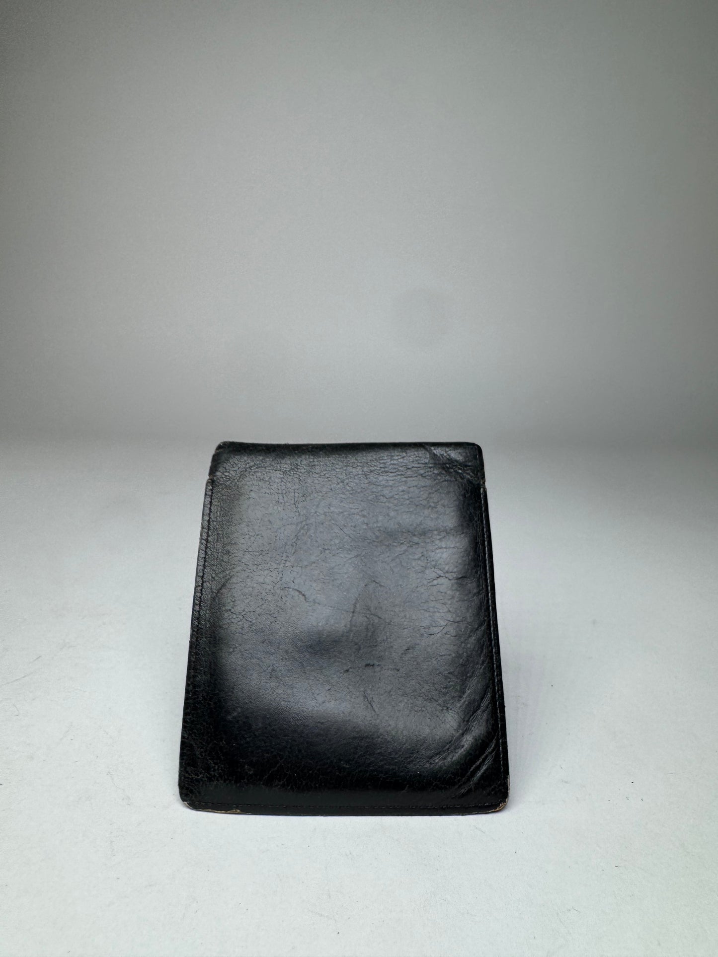 Vintage Yves Saint Laurent Flapable Leather Wallet Black Brown