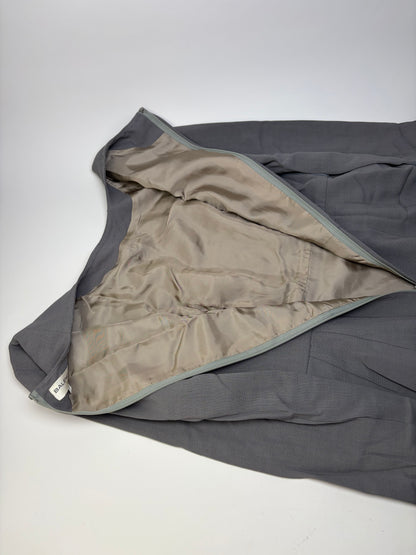 Vintage Balenciaga Wool Dress Gray Black L