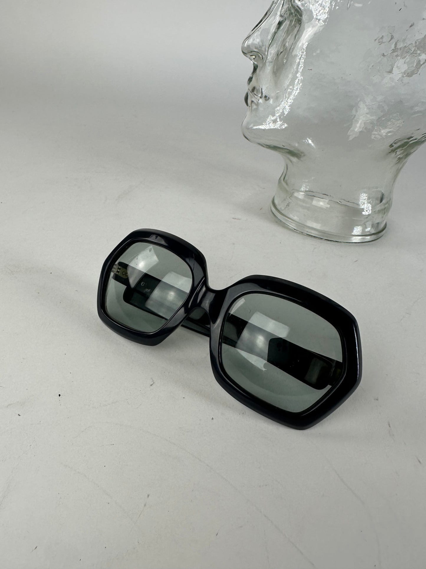 Vintage Givenchy Obersized Sunglasses Black Blue