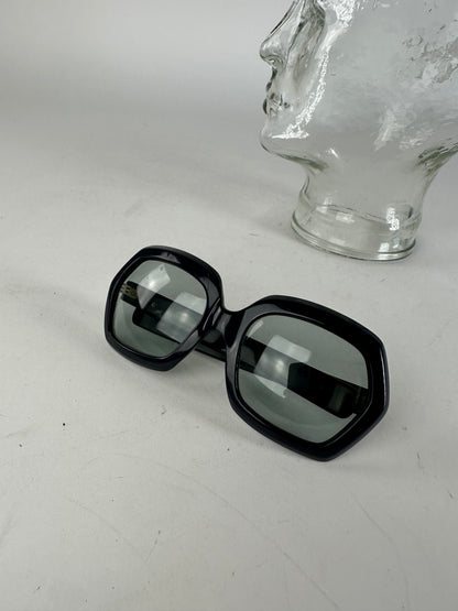 Vintage Givenchy Obersized Sunglasses Black Blue