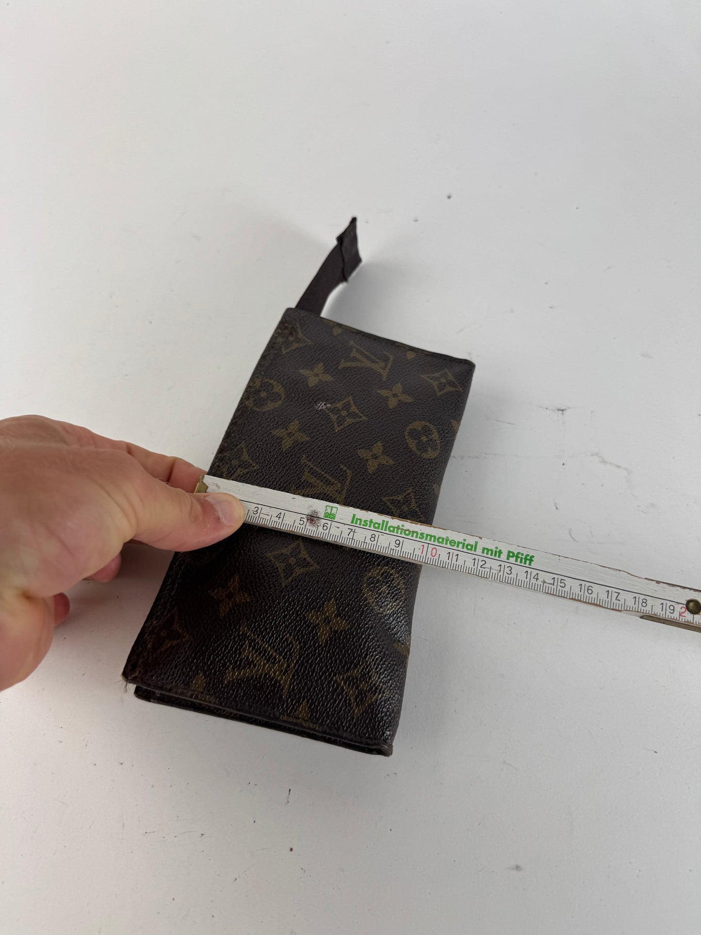 Pochette vintage Louis Vuitton en cuir monogramme marron