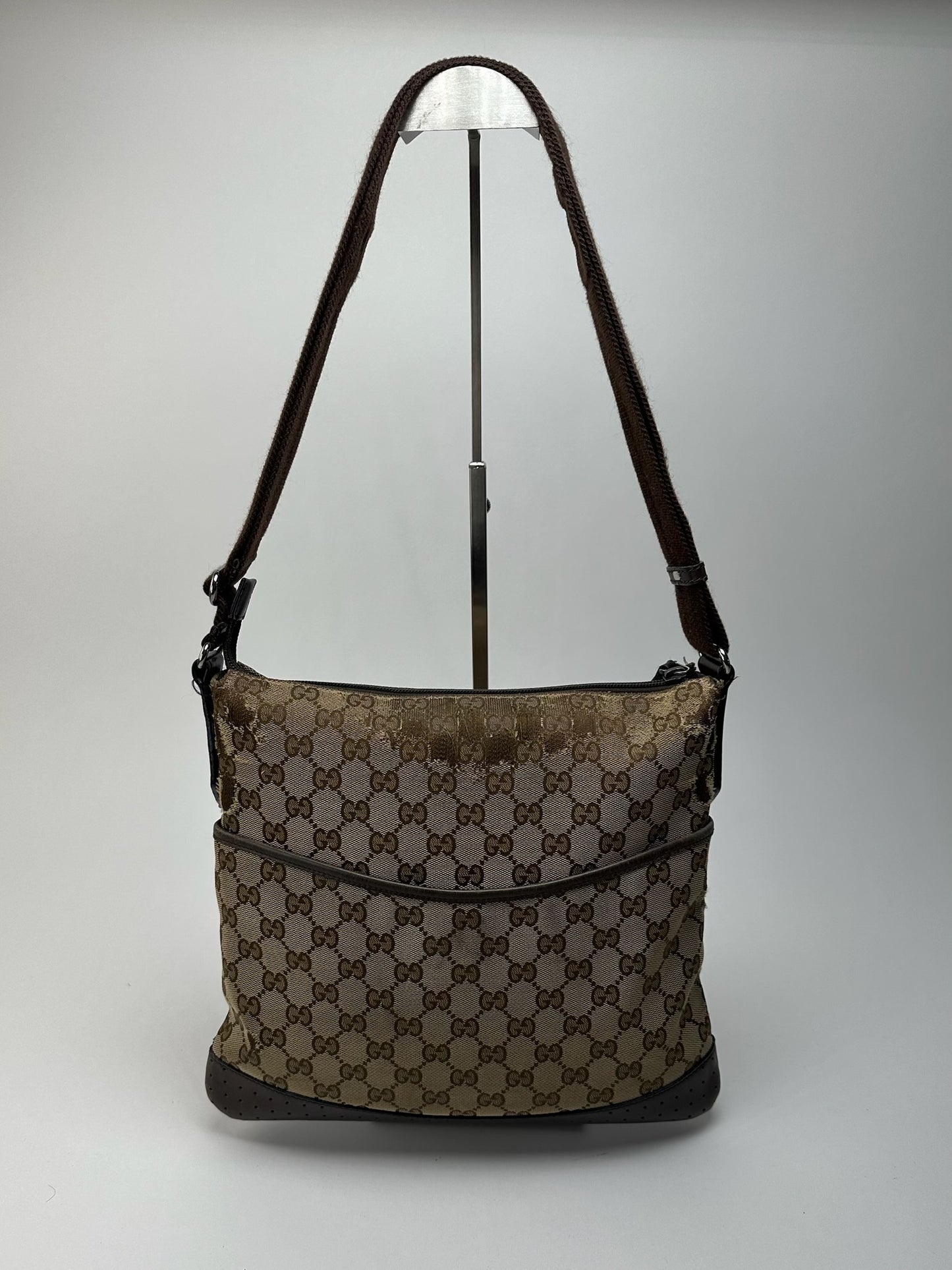 Sac Gucci Monogram Vintage Beige Marron