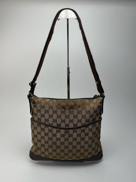 Sac Gucci Monogram Vintage Beige Marron