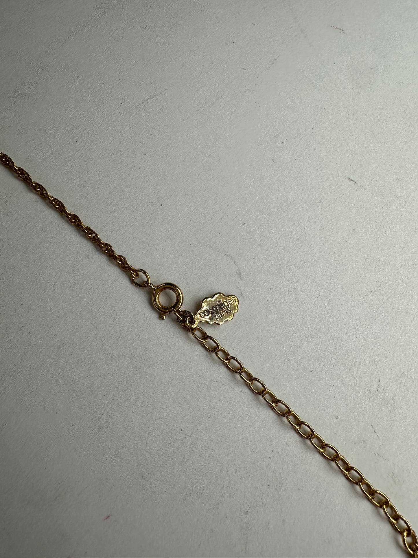 Vintage Courreges Gold Plated Collier Gold