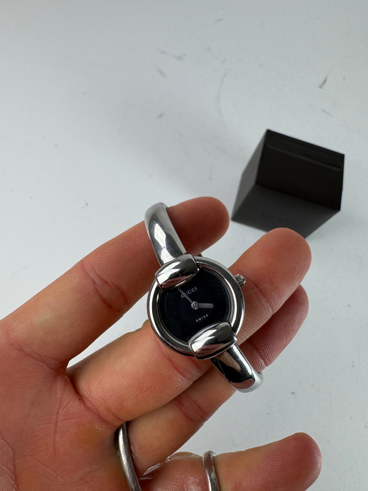 Vintage Gucci Horsebit Watch silver