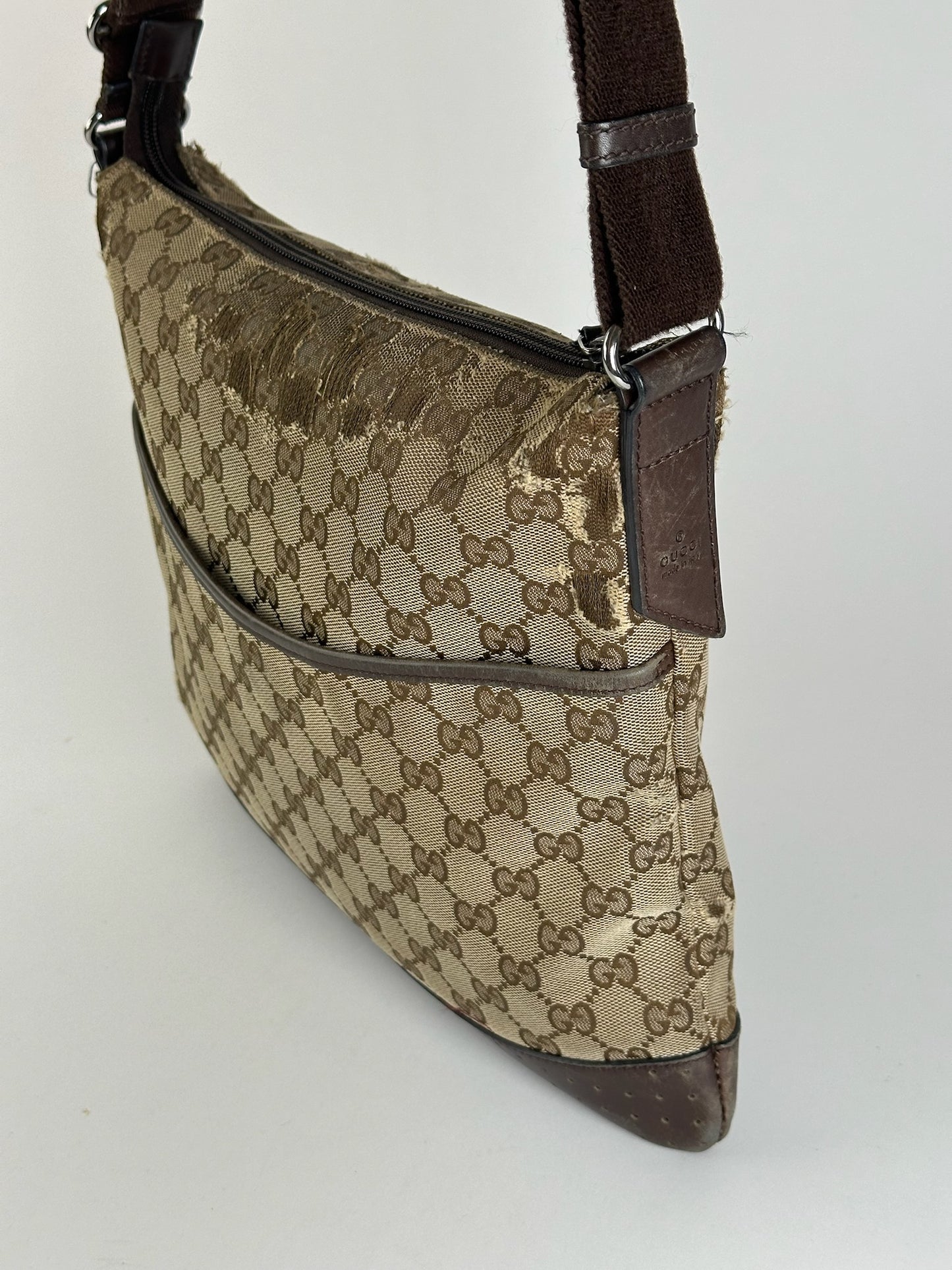 Sac Gucci Monogram Vintage Beige Marron