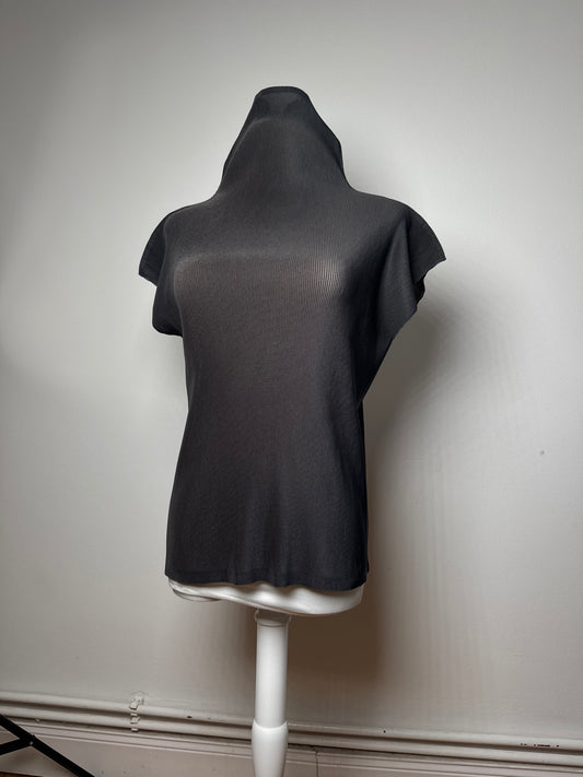 Vintage Pleats Please Plissee top Anthracite M
