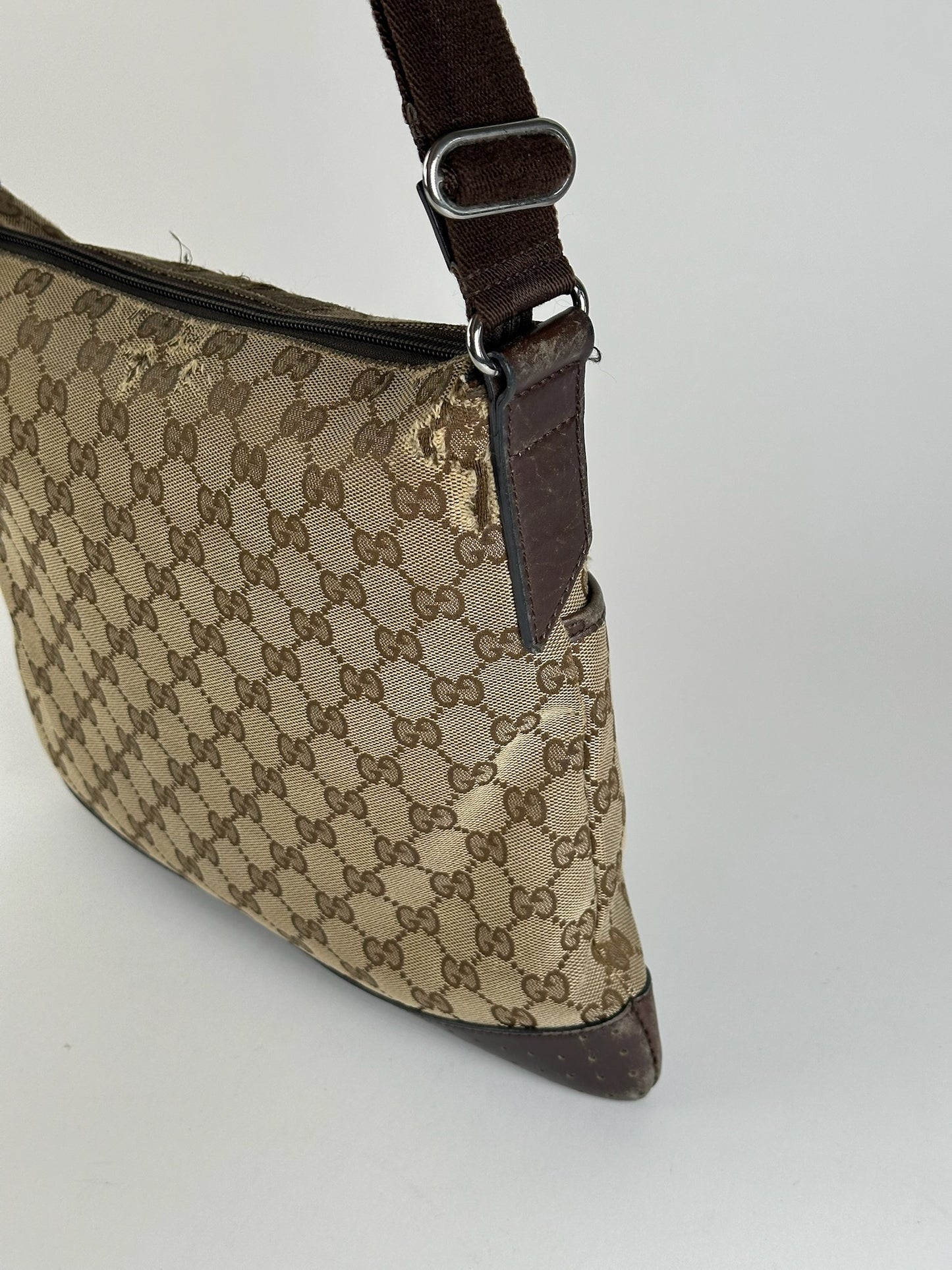 Sac Gucci Monogram Vintage Beige Marron
