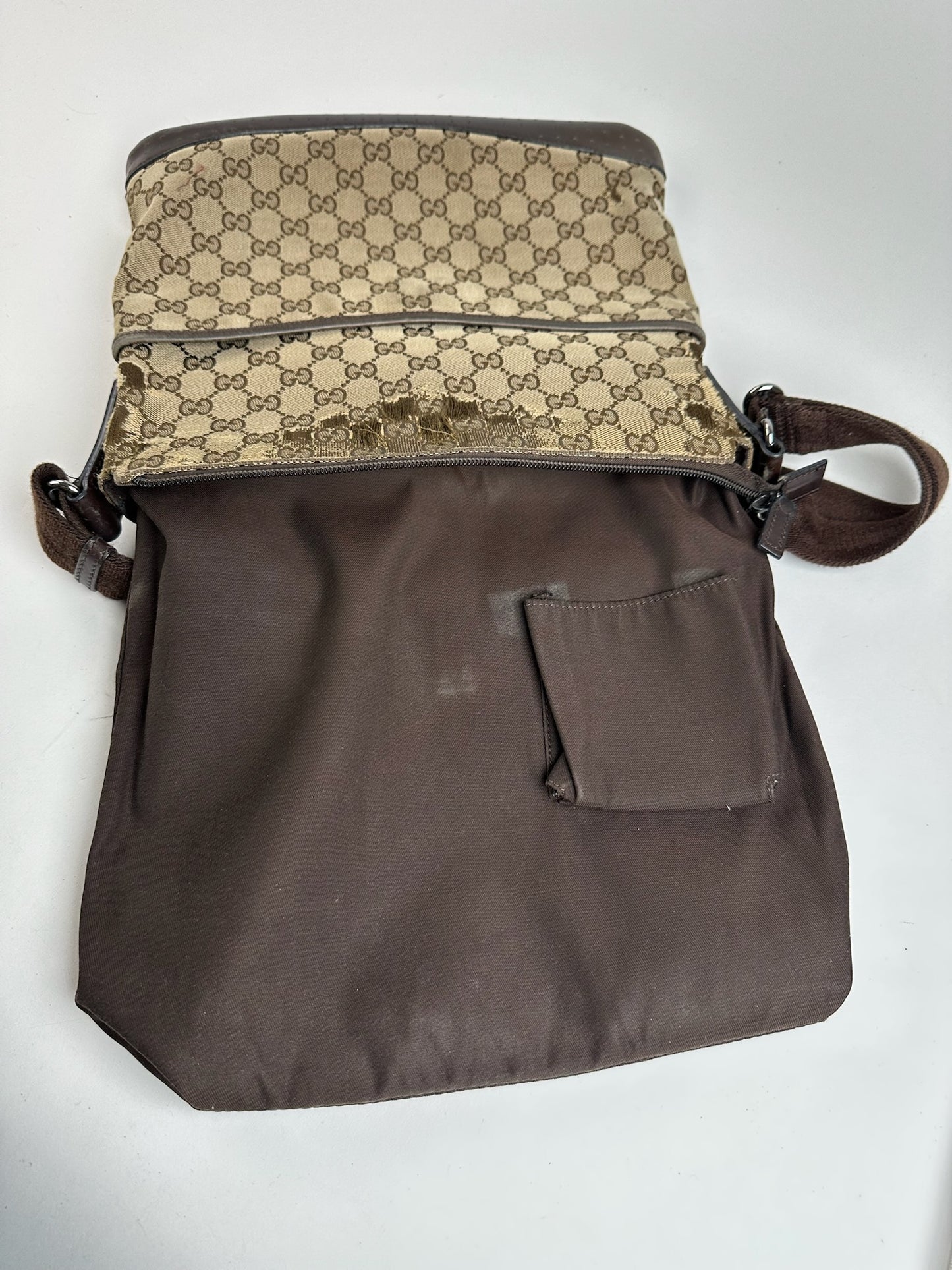 Sac Gucci Monogram Vintage Beige Marron