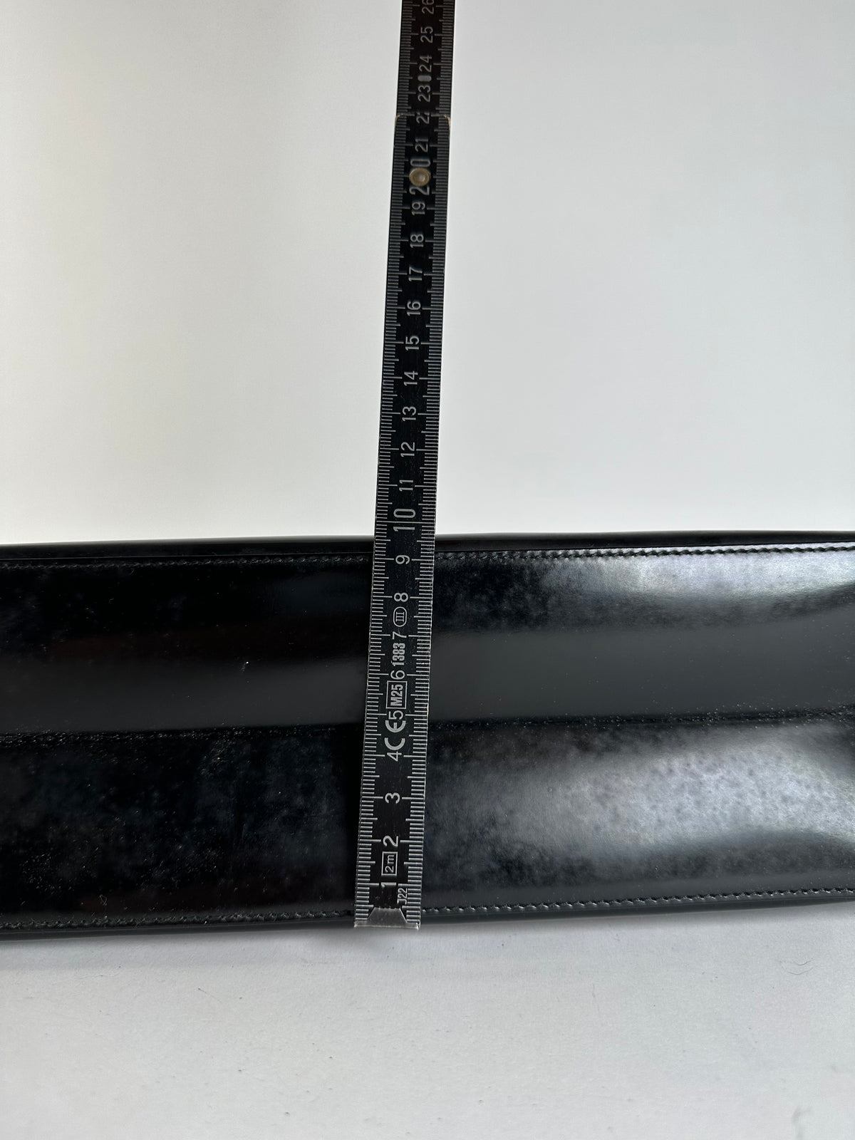 Vintage Gucci Patent Leather Tote Black Silver