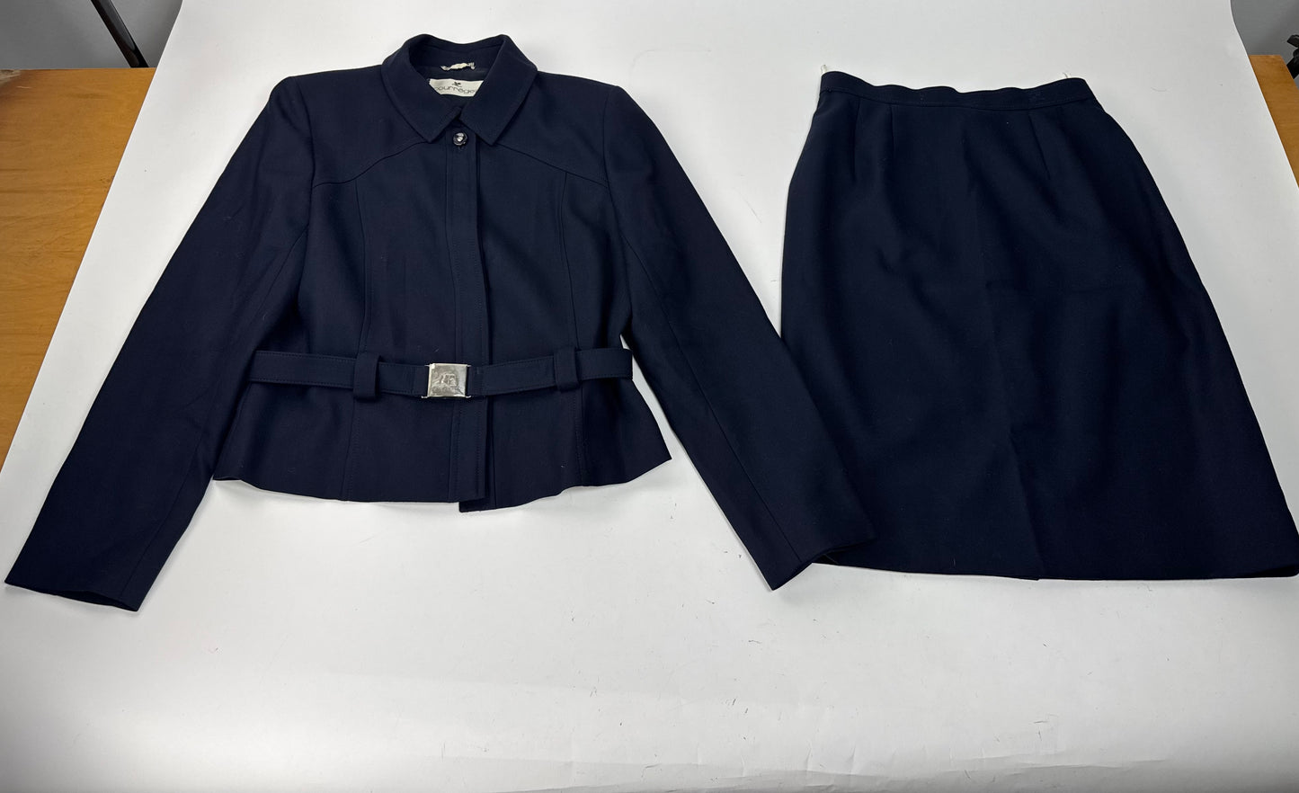 Vintage Courreges Paris Twin Set Navy M