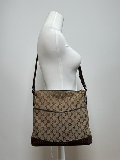 Sac Gucci Monogram Vintage Beige Marron