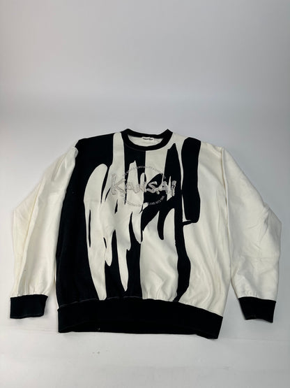 Vintage Kansai Yamamoto Crewneck Sweater Black White M