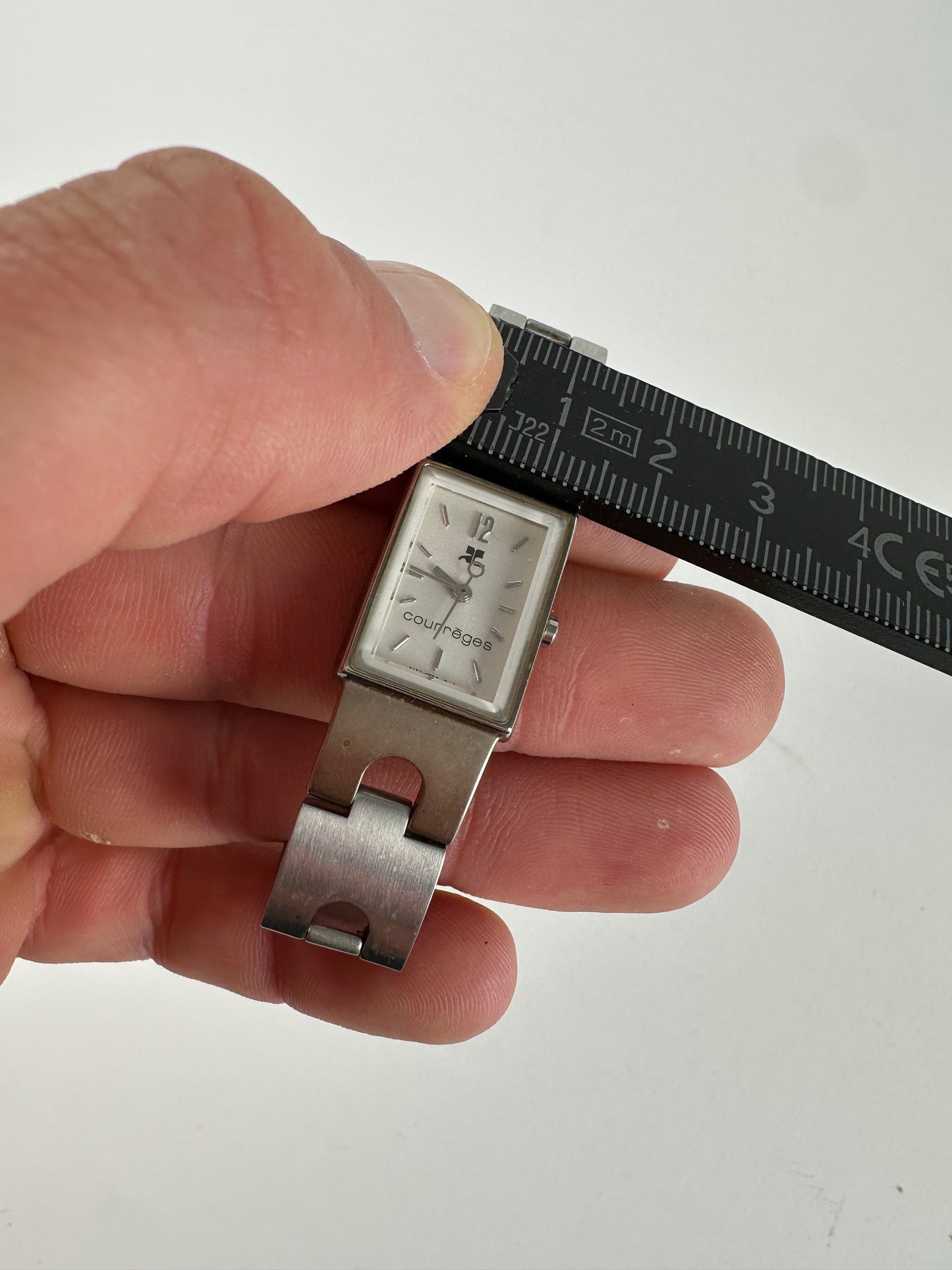 Vintage Courreges Stainless Watch Silver