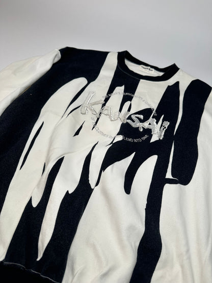 Vintage Kansai Yamamoto Crewneck Sweater Black White M