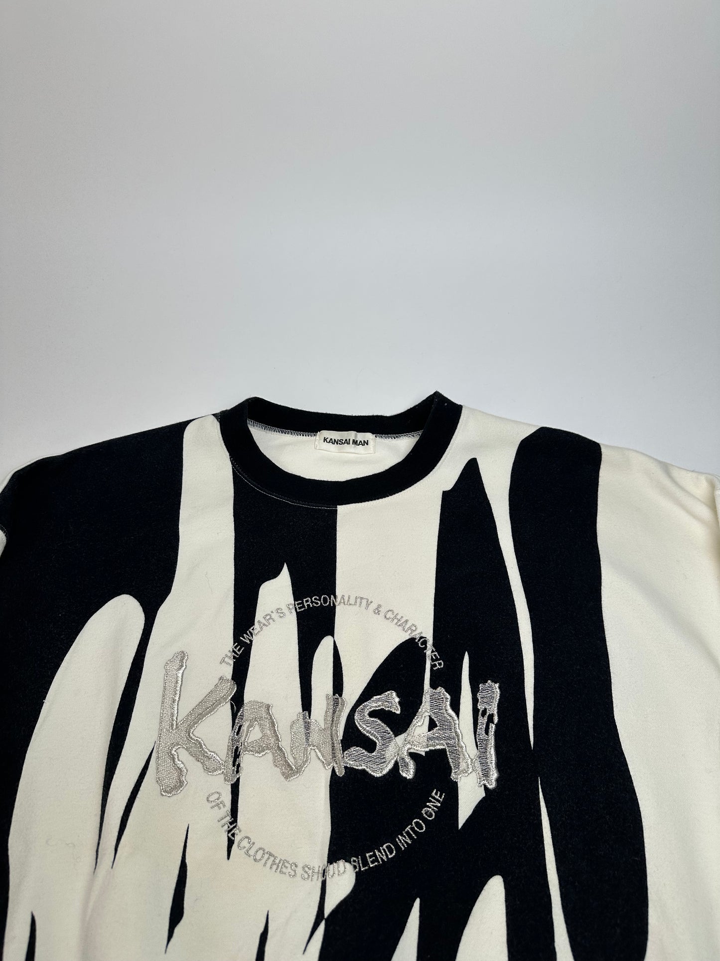 Vintage Kansai Yamamoto Crewneck Sweater Black White M