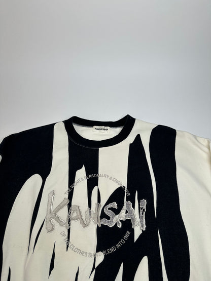 Vintage Kansai Yamamoto Crewneck Sweater Black White M