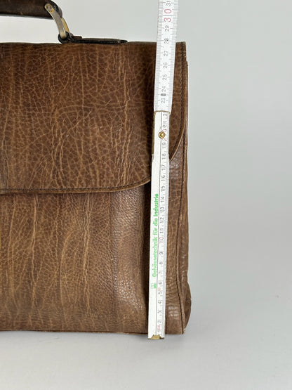 Porte-documents vintage en cuir Balenciaga marron