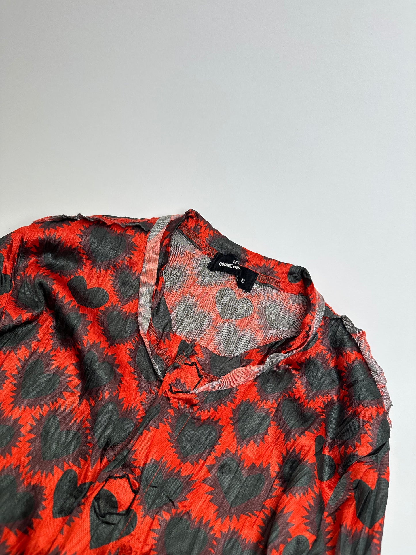 Vintage Comme des Garçons Polyester Blouse Red
