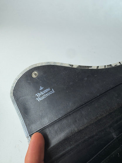 Vintage Vivienne Westwood Abstract Leather Wallet Black White