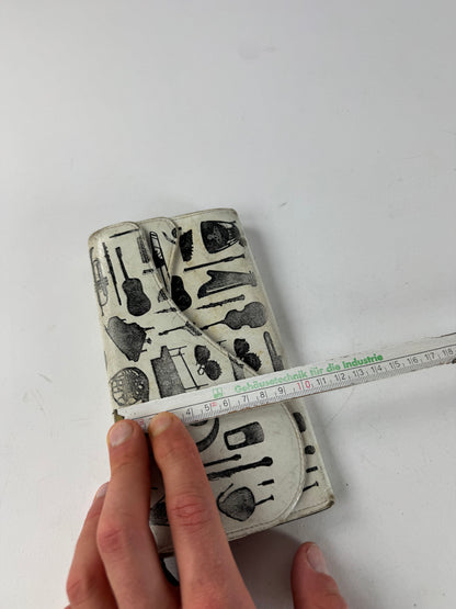 Vintage Vivienne Westwood Abstract Leather Wallet Black White