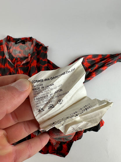 Vintage Comme des Garçons Polyester Blouse Red