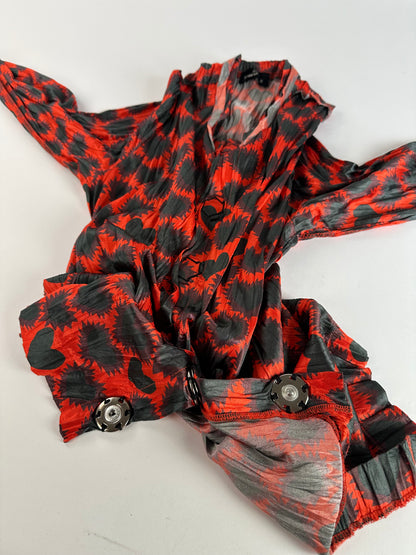 Vintage Comme des Garçons Polyester Blouse Red