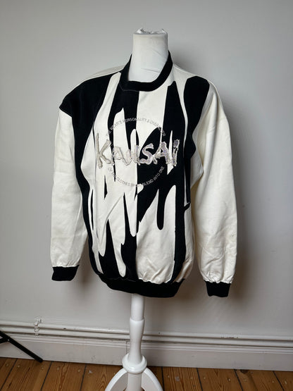 Vintage Kansai Yamamoto Crewneck Sweater Black White M
