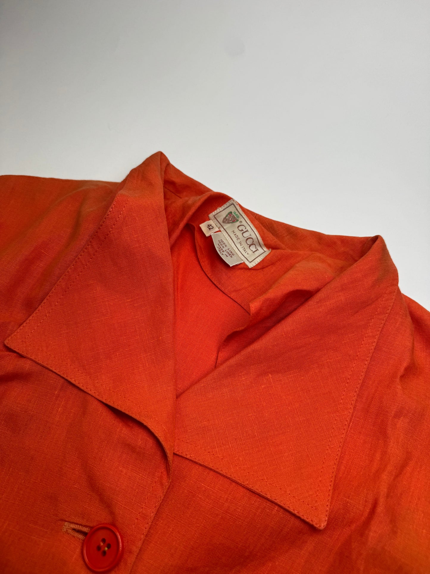 Vintage Gucci Lines Short Coat Orange L
