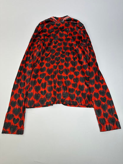 Vintage Comme des Garçons Polyester Blouse Red