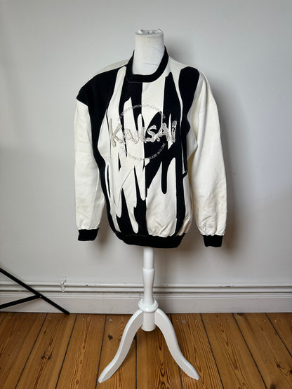 Vintage Kansai Yamamoto Crewneck Sweater Black White M